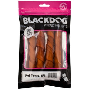 Blackdogs Pork Twists 4pk