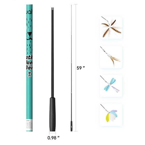 Uah Pet Telescopic Teaser Wand Cat Toy