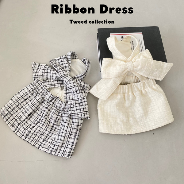 White Bow Suspender Skirt