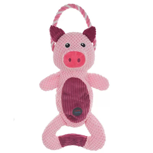 Charming Pink Piggy Squeaky Chew Toy