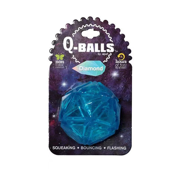 QBall Flash Bounce Ball With Sounds Blue/Red/Green - Blue