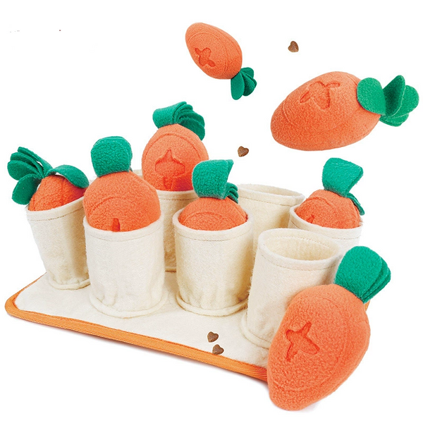 Squeaker carrots IQ toys