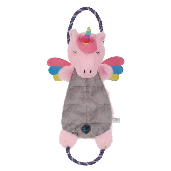 Aurora Plush Unicorn with Dual Ropes-Pink/Blue
