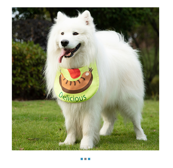 Cute Dog Bandana Cat Birthday Scarf Soft Cotton Waterproof Pet Bib Adjustable Kerchief Set