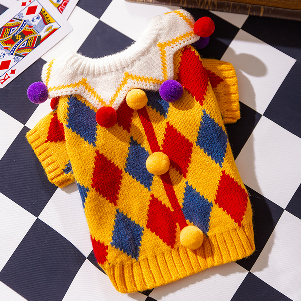 Colorful Clown Pet Sweater
