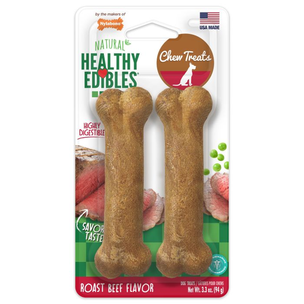 Nylabone Healthy Edibles Roast Beef 2 Pack 94gm