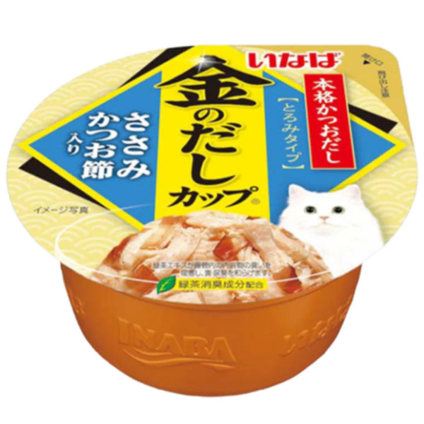 Inaba Ciao Cat Treats Chicken Fillet in Gravy Topping Dried Bonito