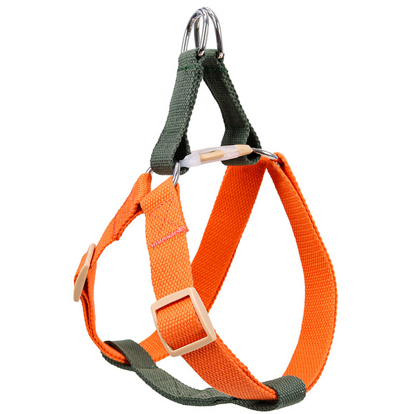 Two-Tone Adjustable Pet Harness-Green Orange