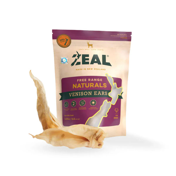 ZEAL FREE RANGE NATURALS VENISON EARS 125G