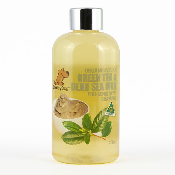 SMILEY DOG VEGAN / ORGANIC GREEN TEA & DEAD SEA MINERAL MUD PRO-SENSITIVE SHAMPOO - 250ML