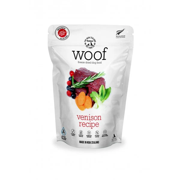 Woof Freeze Dried Dog Food Wild Venison 1kg