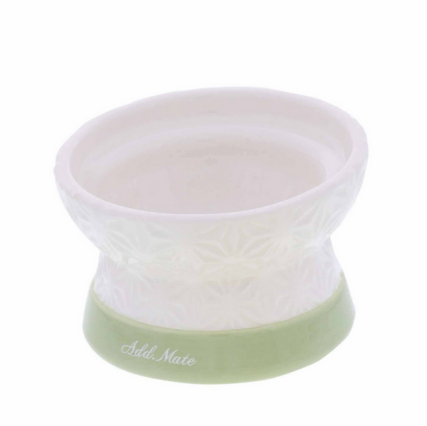 Petio Add Mate Raised Ceramic Cat Inclined Feeding Bowl - green