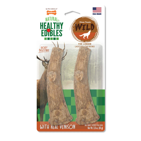 Nylabone Healthy Edibles Wild Venison 2 Pack
