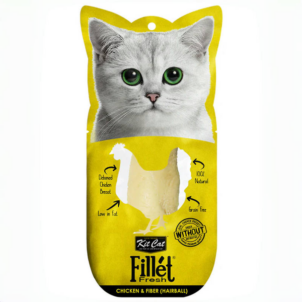 Kit Cat Fillet Fresh Chicken & Fiber (Hairball) 30gm