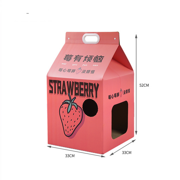 Strawberry Milk Cat Scratch box