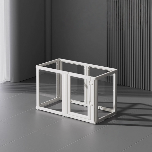 Indoor Clear Acrylic Pet Barrier Fence, Escape Proof Dog Playpen Crate for Home Use
