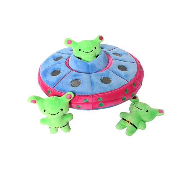 Hide and seek plush squeaky toys set-UFO