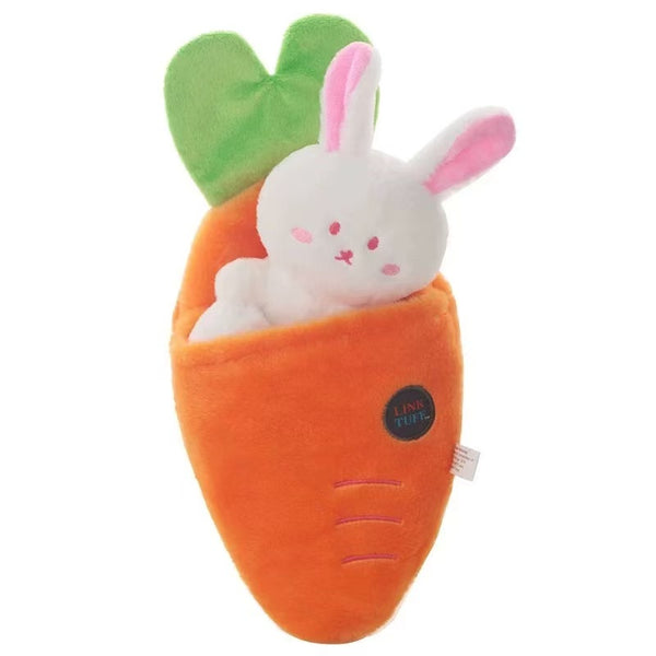 Carrot Bunny Dog Squeaky Toy