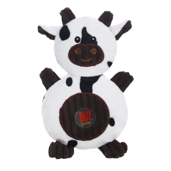 K9 TUFF Guard Cow Plush Squeaky Dog Toy