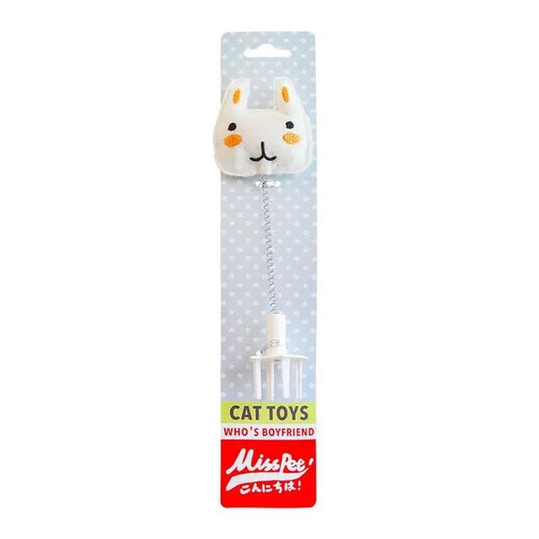 Springy Bunny Head Cat Toy