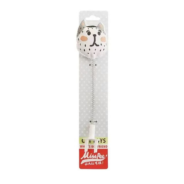 Grey Spotty Cat Teaser Toy