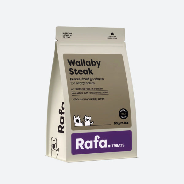 RAFA Raw Freeze-Dried Treats | Human-Grade Wallaby Steak