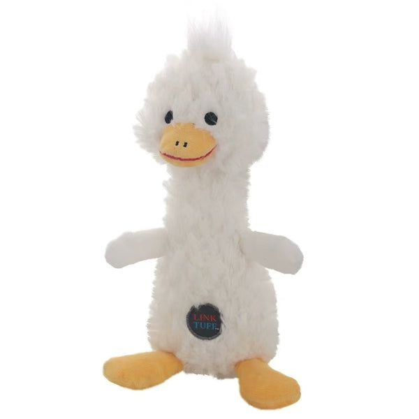 White Duck Plush Dog Toy – Squeaky, Soft & Durable