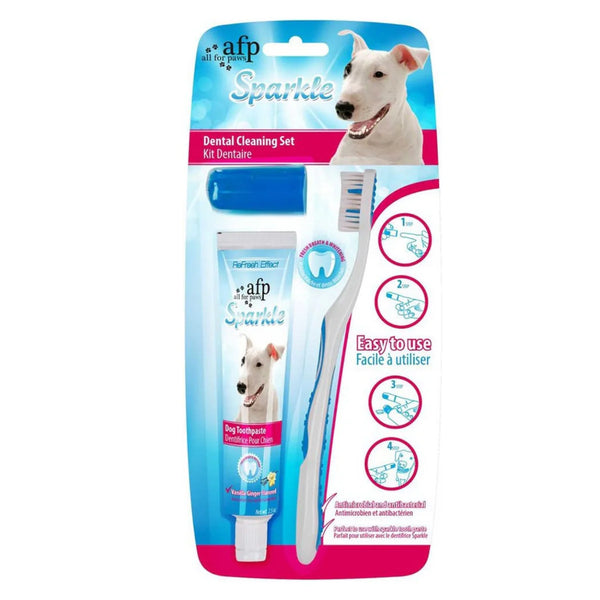 Sparkle Combo Brush/Finger Brush/Toothpaste Kit
