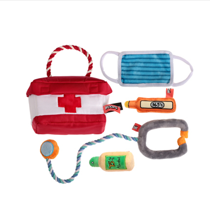 Hide and seek plush squeaky toys set-medicine kit