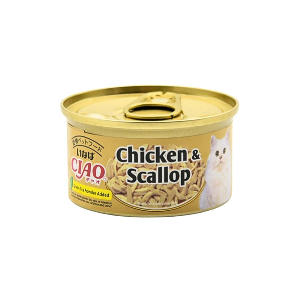 Inaba CIAO Chicken Fillet & Scallop Wet Cat Treats