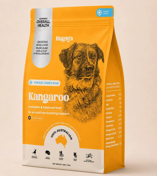 Bugsys Freeze-Dried Kangaroo - Complete & Balanced Diet For Dogs