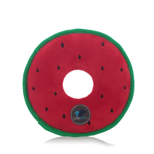 Pet plush toy, fruit donuts toy,for all size pets - Watermelon