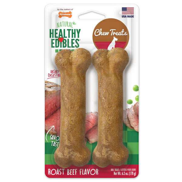 Nylabone Healthy Edibles Roast Beef 2 Pack 178gm