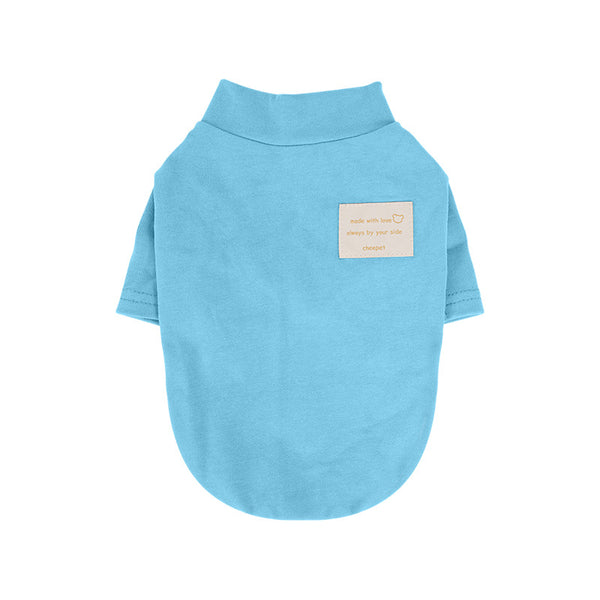 Warm Dog Clothes – Autumn/Winter Two-Leg Pet Outfit with Bear Patch for Small Dogs- Blue