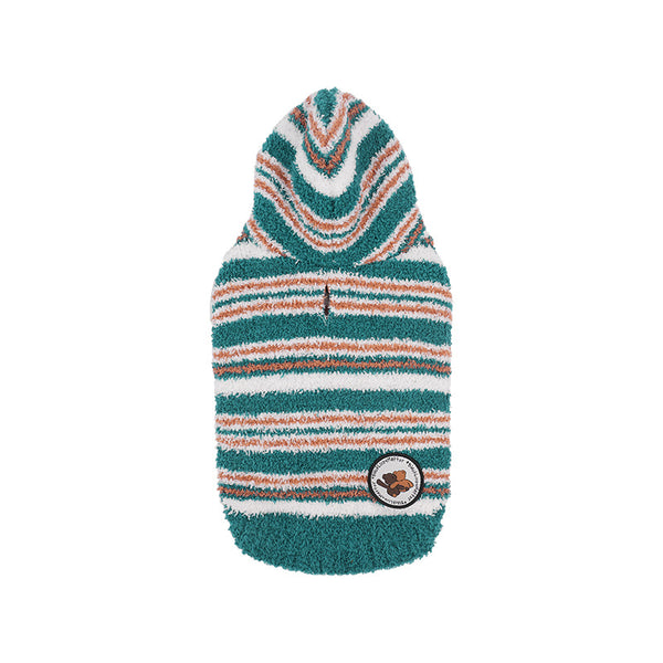 Cozy Hooded Knit Sweater for Small Dogs – Autumn/Winter Warm Pullover, Sleeveless Two-Leg Pet Outfit for Puppies, Cute & Sweet Style