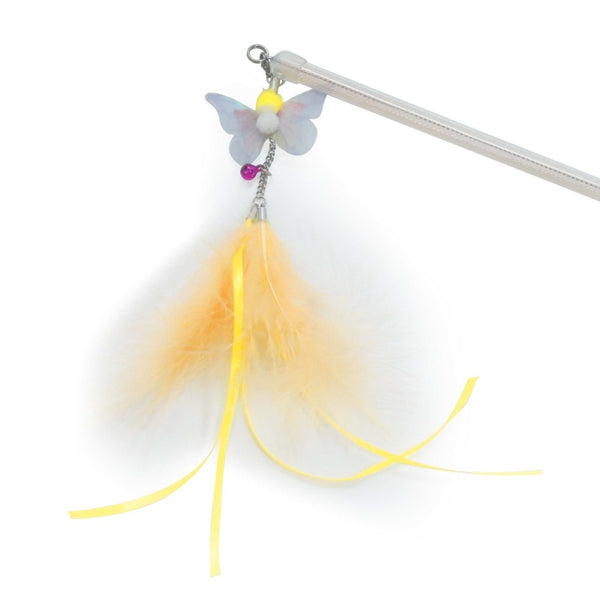 Telescopic Cat Teaser Wand-Yellow Butterfly