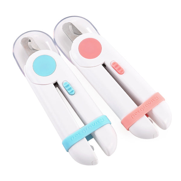 Nail Clippers With LED Light – Pet Nail Trimmer for Cats, Dogs, Rabbits & Small Animals （PINK）