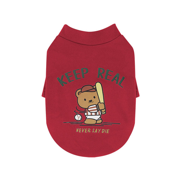 Cute Bear Print Dog Shirt – Warm Base Layer for Bichon, Schnauzer & Small Dogs