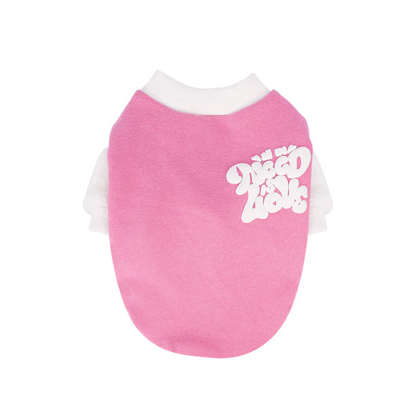 Sweet Style Dog Clothes - Autumn/Winter Printed Plush Puff Sleeve Shirt for Small Dogs, Schnauzers & Maltese
