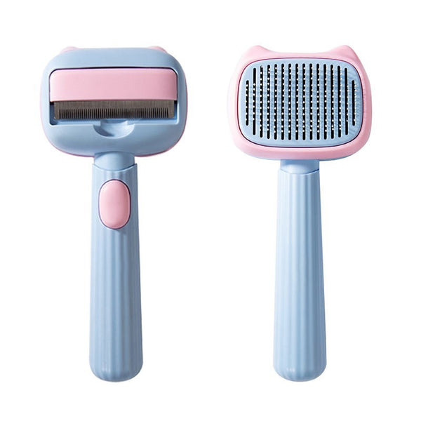 2 in 1 Grooming Brush – Stainless Steel Slicker Comb for Shedding and Hair Removal