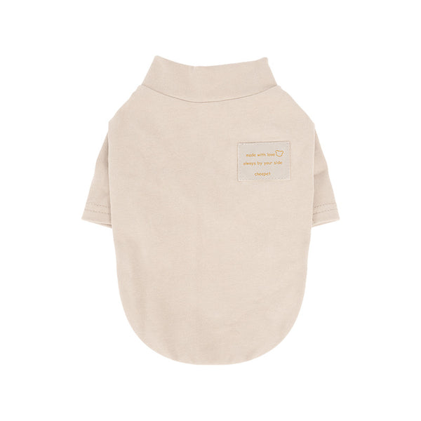 Warm Dog Clothes – Autumn/Winter Two-Leg Pet Outfit with Bear Patch for Small Dogs- Beige