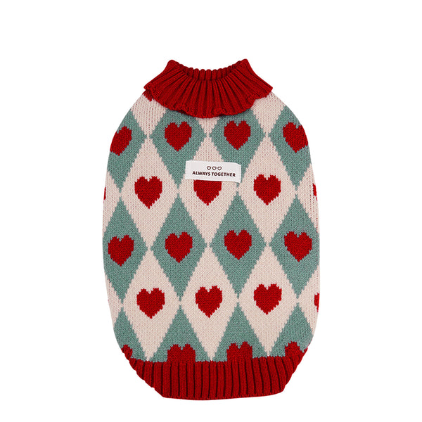 Christmas Pet Sweater – Thick Warm Winter Sweater for Small Dogs, Holiday Outfit- Red