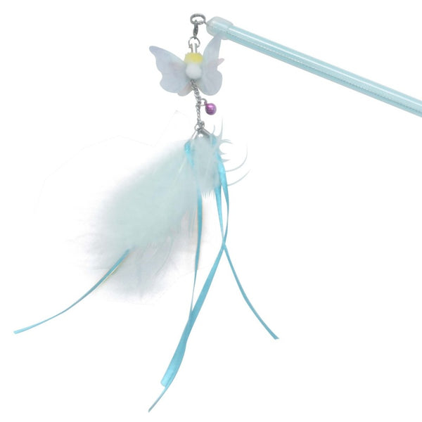 Telescopic Cat Teaser Wand -Blue Butterfly