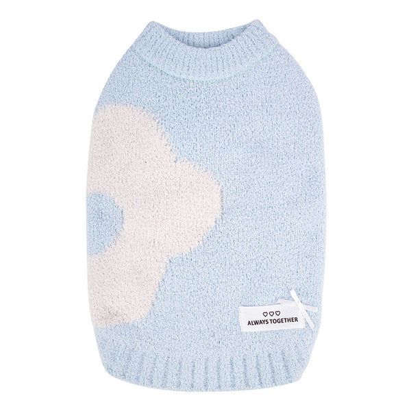 Super Stretch Pet Sweater – Warm Knit Two-Leg Dog Clothes for Autumn/Winter-Blue