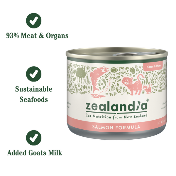 ZEALANDIA Mousse Pate Salmon Kitten & Mama, 185G - single