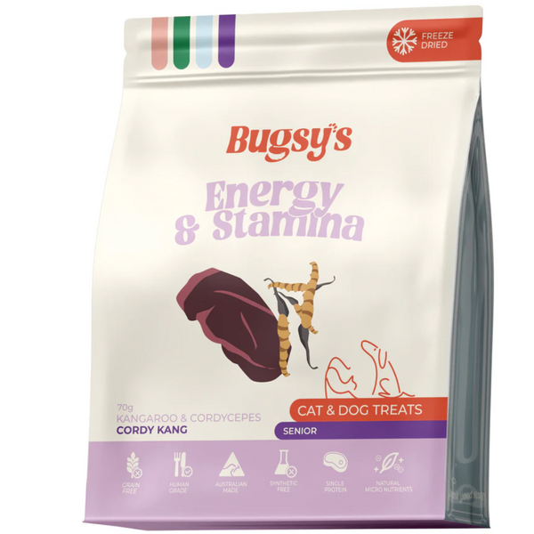 BUGSY'S Freeze Dried Kangaroo with Cordyceps 70G