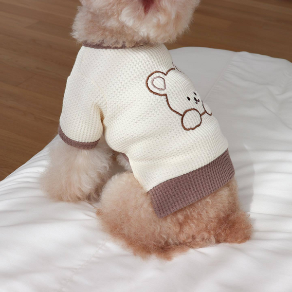 Waffle Knit Bear Sweater