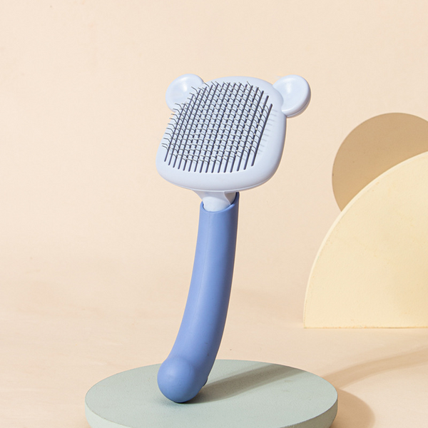 Pet Grooming Brush-purple bear