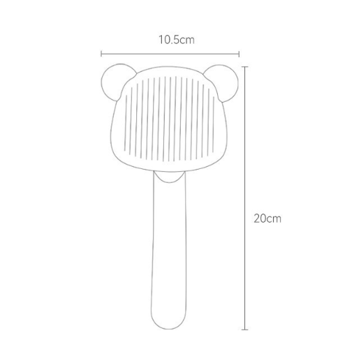 Pet Grooming Brush-orange bear
