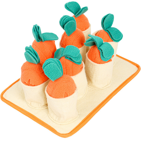 Squeaker carrots IQ toys